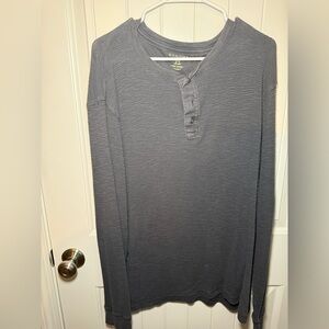 Sonoma Gray Men's Henley Shirt 100% cotton XL